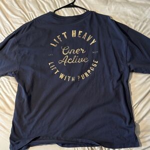 Oner Active True Blue Graphic Washed Oversized T-Shirt